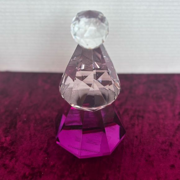 Anthropologie Cut Glass Holiday Tree Elegant Crystal Art Piece NIB Purple 8.5” - Picture 5 of 9